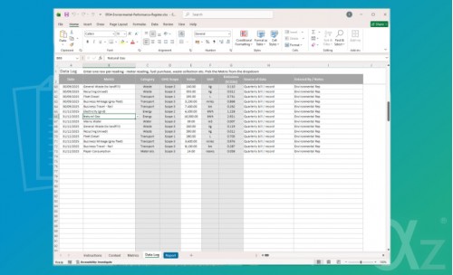 ER34 Environmental Performance Register