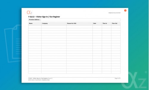 F-Q112 Visitor Register