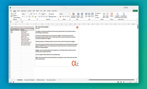 ER1 Issues Actions Register