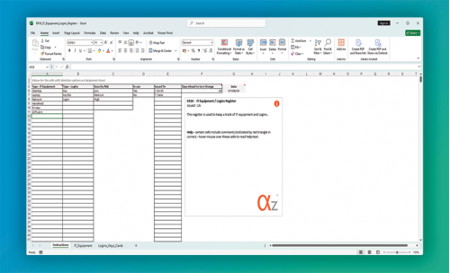 ER10 IT Equipment Logins Register