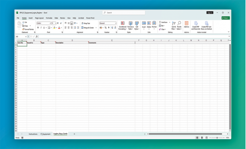 ER10 IT Equipment Logins Register