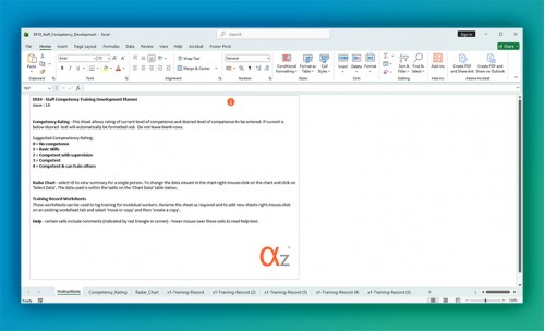 ER19 Staff Competency Training Development Planner