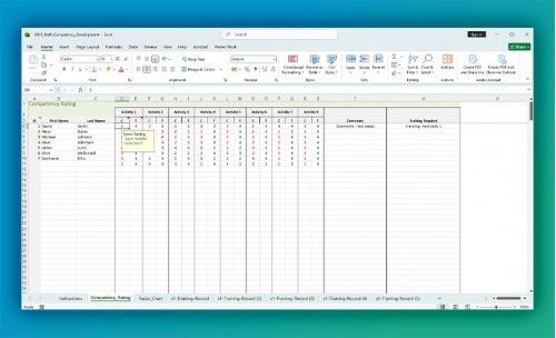 ER19 Staff Competency Training Development Planner