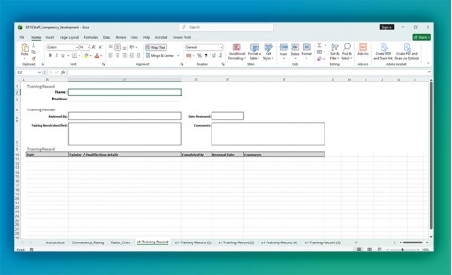 ER19 Staff Competency Training Development Planner