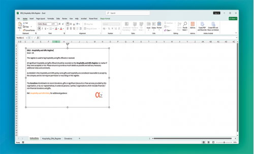 ER22 Hospitality and Gifts Register 