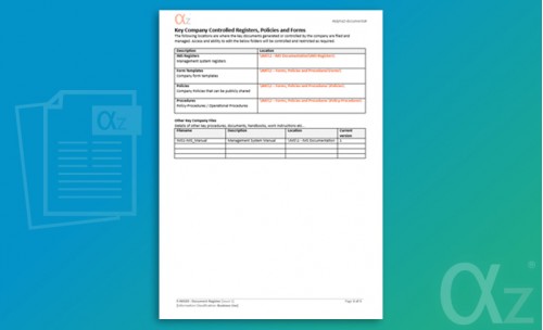 F-IMS20 Document Register