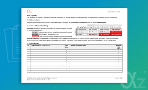 F-IMS23 Opportunities Risks Register