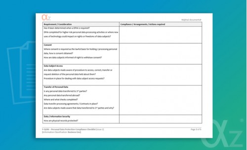 F-Q106 GDPR Compliance Checklist 