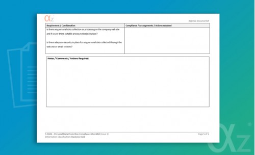 F-Q106 GDPR Compliance Checklist 