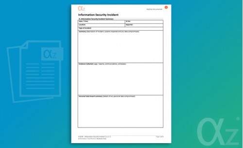 F-Q109 Information Security Incident