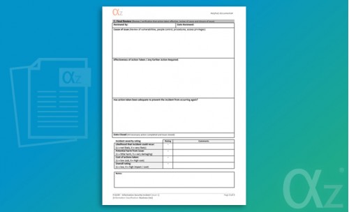 F-Q109 Information Security Incident