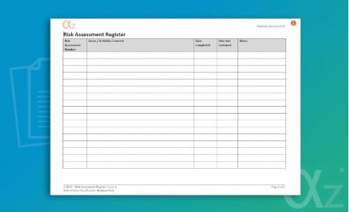 F-HS12 Risk Assessment Register 