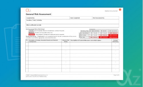 F-HS20 General Risk Assessment