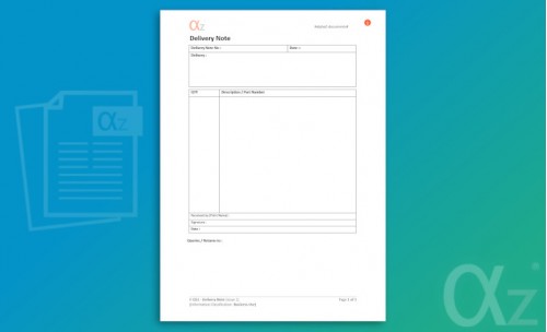 F-Q52 Delivery Note