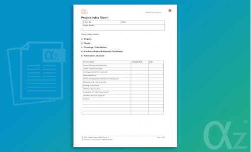 F-Q56 Project Index Sheet