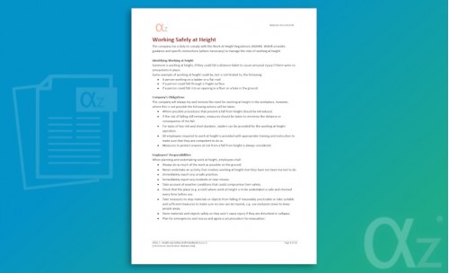 OHS1-1 Health and Safety Awareness Staff Handbook