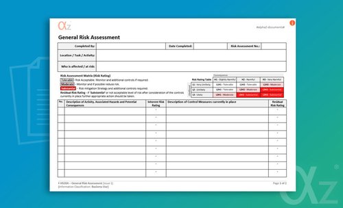 F-HS20 General Risk Assessment