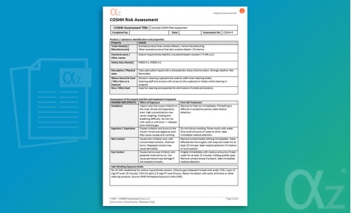 COSHH-23 WD-40 (Petroleum-Based Lubricant / Water Displacement Aerosol)