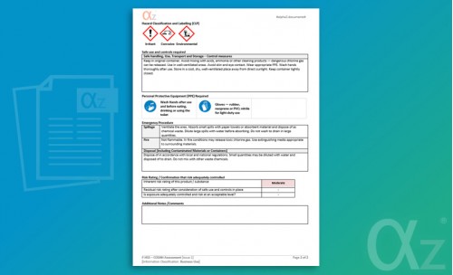 COSHH-23 WD-40 (Petroleum-Based Lubricant / Water Displacement Aerosol)