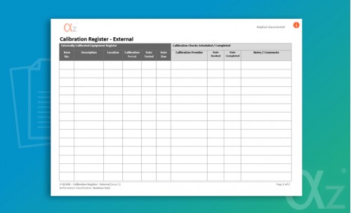 F-Q110 Calibration Register