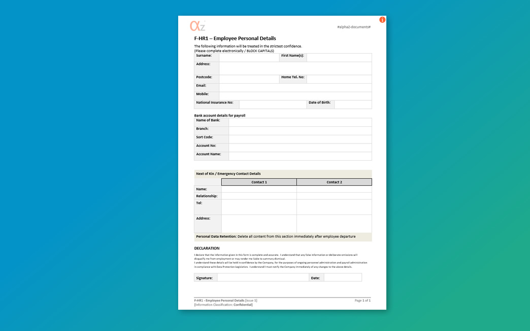 alphaZ form update