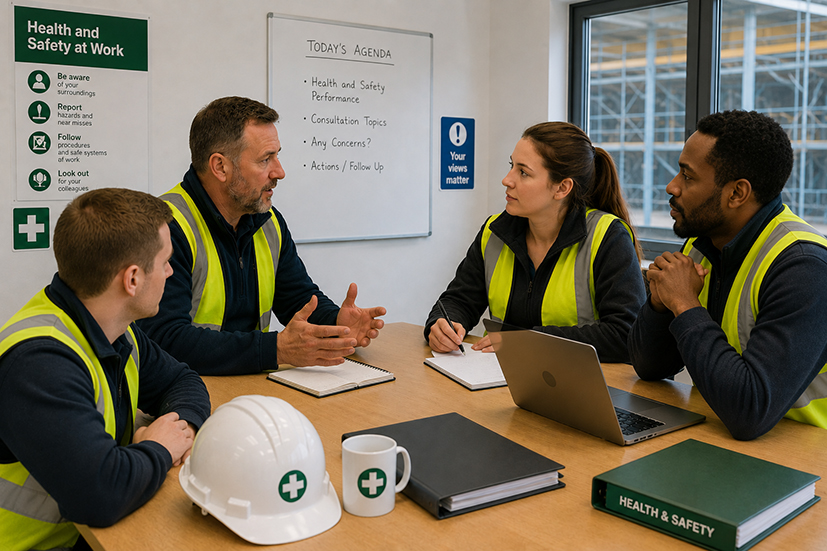 Image showing health and safety meeting take place 